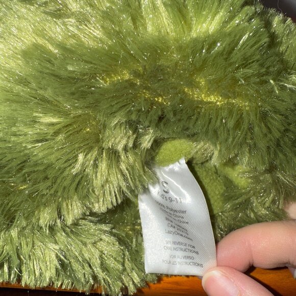 Green Monster Claw Slippers Kids Small Plush Furry Costume Feet By Lazy One - Picture 5 of 6